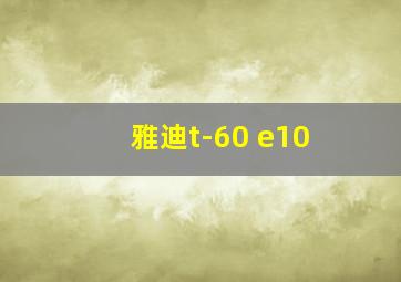 雅迪t-60 e10